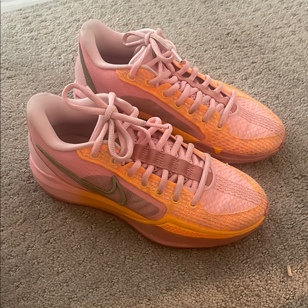 Nike Pink and Orange Athletic Kids Shoes